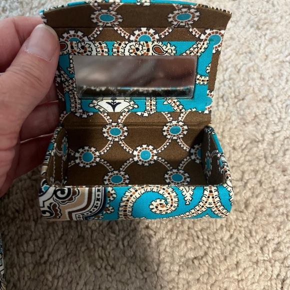 VERA BRADLEY 2 pc Totally Turq Small purse & Lipstick case - Picture 9 of 10